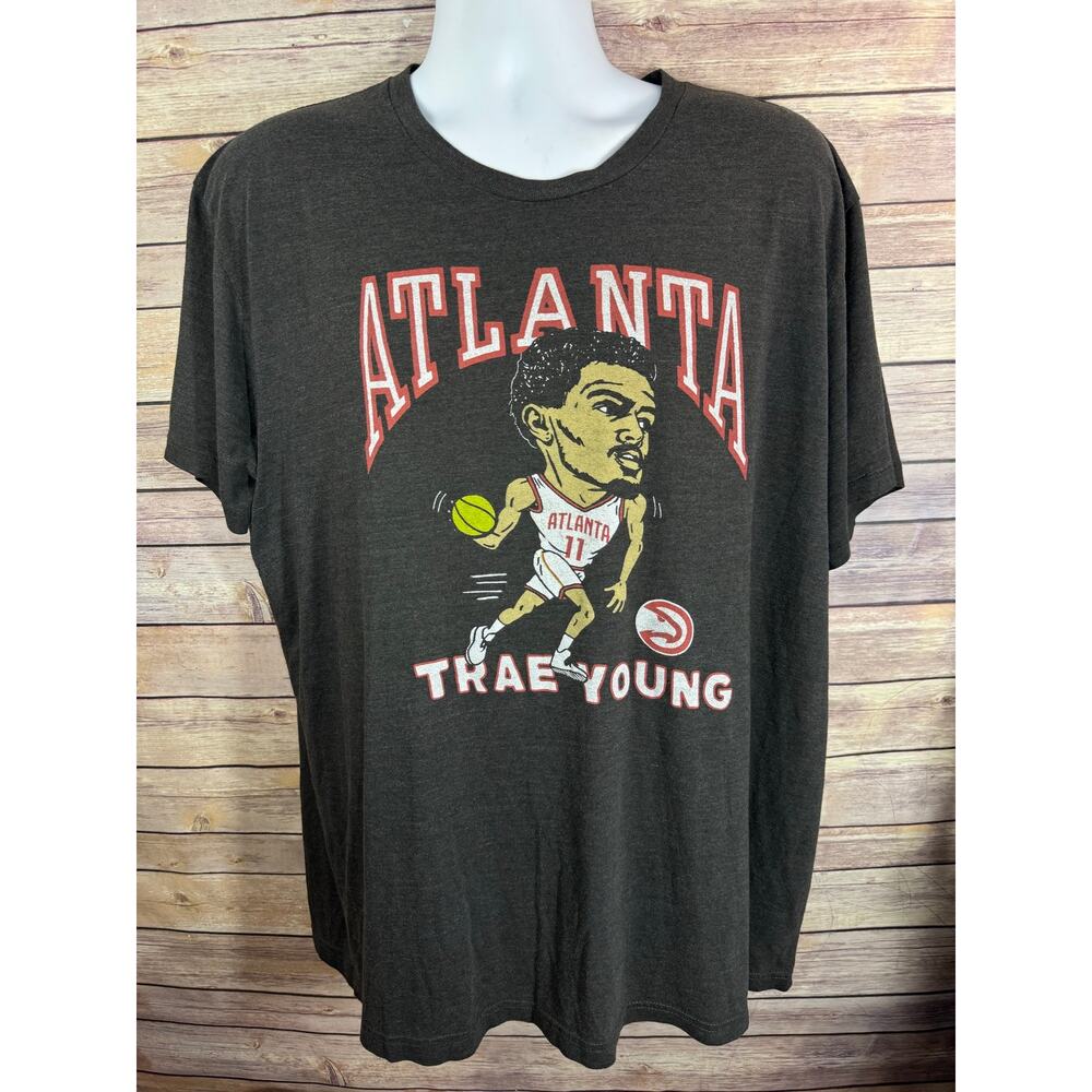 Homage Trae Young Atlanta Hawks Graphic T Shirt Black Mens Size XL